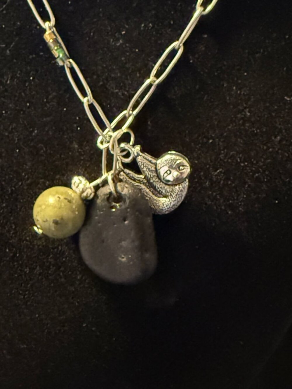 Seaham Slow & Steady – Rare Pirate Glass Sloth Necklace